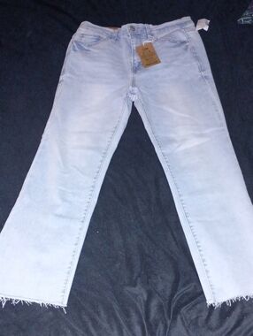 NWT Kensie Jeans Vintage Luxe SAVANNAH HIGH RISE FLARE ANKLE/Lt. Blue Sz 8/29